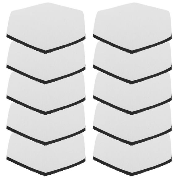 Raindrops Cup Holder Coasters Rubber Fabric White 10pcs