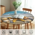 thumbnail image 6 of Round Tablecloth, Home Indoor Outdoor Patio Waterproof Wipeable Table Cover Fit 46"-50" Table, 52Inch Tablecover, Seastar, 6 of 6