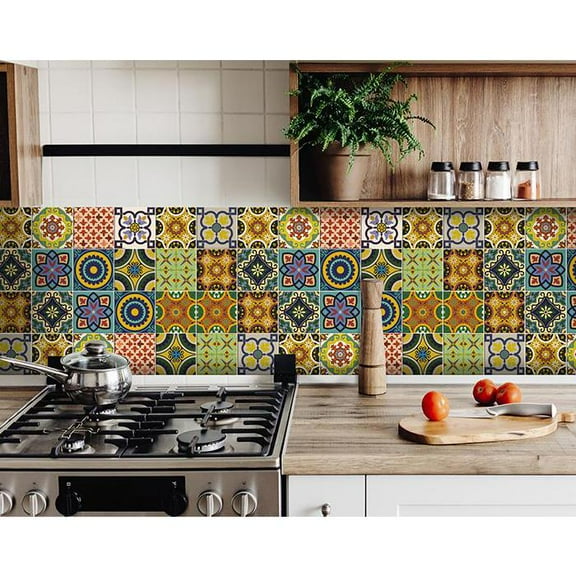 8" X 8" Euro Mosaic Peel and Stick Removable Tiles