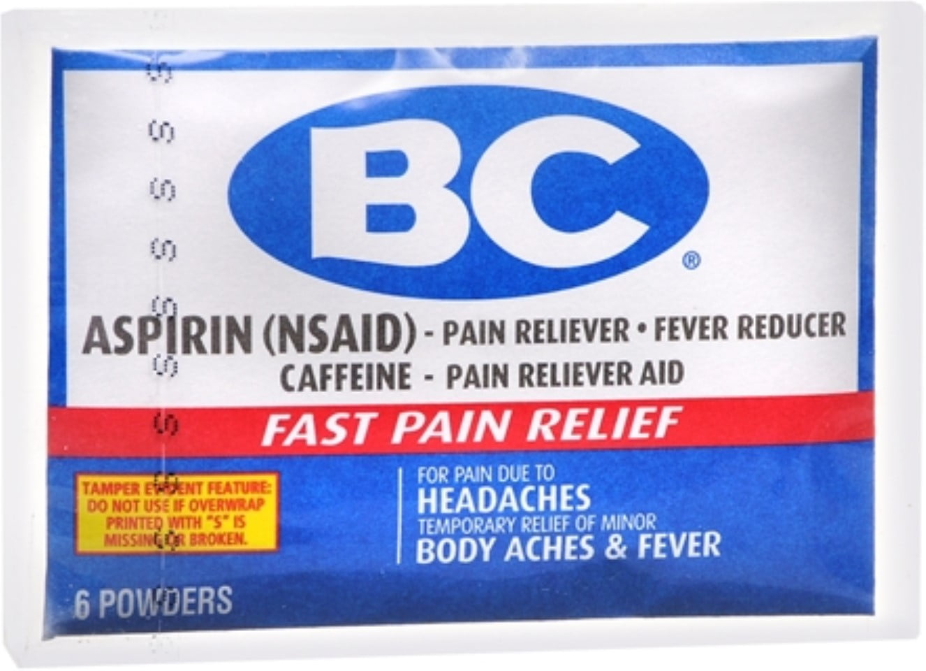 BC Original Formula Pain Relief Powders 6 Each (Pack of 4)