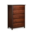 thumbnail image 3 of Grain Wood Furniture Shaker 5-Drawer Solid Wood Chest with a Cherry Finish, 3 of 6