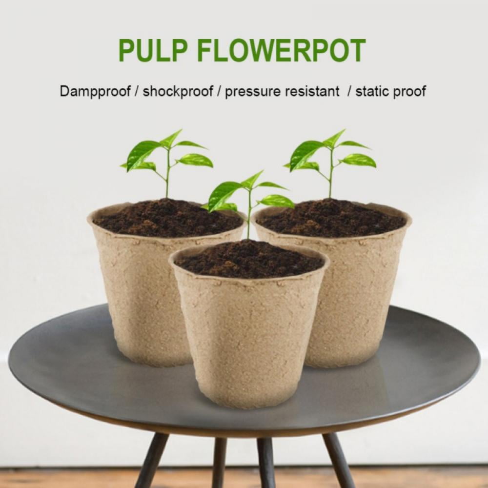 Seed Starter Peat Pots 50pcs Plant Pots for Seedlings 2.4inch Compostable Nursery Pots for Vegetables Herbs Flowers Use for Germination or Seedlings