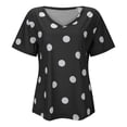 thumbnail image 5 of Trendfront Womens Polka Dot T Shirts V Neck Short Sleeve Casual Loose Fit Summer Tunic Tee Tops for Women, 5 of 9
