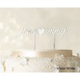 thumbnail image 1 of Custom Name Glitter Cake Topper Personalized Wedding Cake Toppers Color Option Available 5-7 Inches Wide, 1 of 1