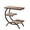 Light Brown, variant on Spaco C-Shaped End Table, Industrial 3-Tier Side Table, Sofa-Side Table for Small Space, Dark Brown