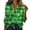 501_Blackish Green, variant on St Patricks Day Shirt Women Long Sleeve Womens Blouses Four Leaf Clover Women's Clothing Going Out Tops Mint Green