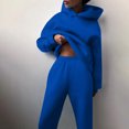 thumbnail image 4 of FAIWAD Women Long Sleeve Tracksuit Casual Hood Sweatshirt and Jogger Pant 2 Piece Workout Loose Sets, 4 of 8