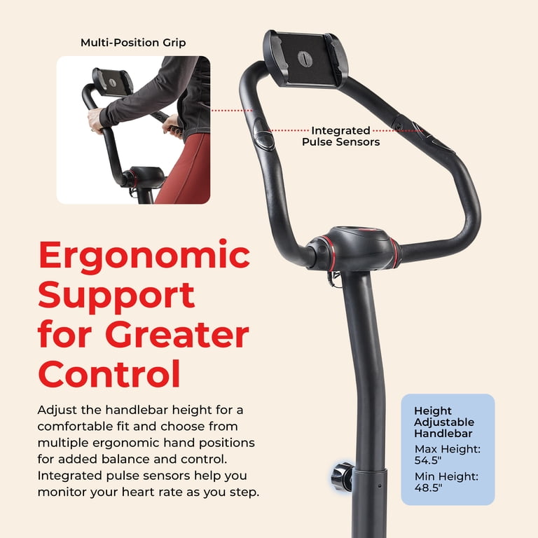 Sunny Health & Fitness Stepper With Handlebar, Resistance Bands photo 3