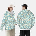 thumbnail image 4 of Daiia Daisy Floral A UPF 50+ Sun Protection Hoodie Jacket Lightweight Long Sleeve Sun Shirt for Women Men with Pocket Hiking Outdoor-XX-Large, 4 of 7