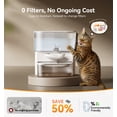 thumbnail image 4 of FeelNeedy Smart Pet Water Fountain No Filter Needed, 3.5L/118oz Wireless Cat Water Fountain with Stainless Steel Bowl,Rechargeable Automatic Water Dispenser for Cats and Kitten, White, 4 of 10