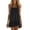Black, variant on Women's Spaghetti Strap Ruffle Hem Romper Dress, Lightweight & Flowy