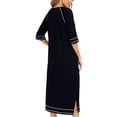 thumbnail image 4 of Previn Women's House Coat Zipper Zip Up Maternity Robe House Dress Pocket Summer Nursing Nightgown Soft Zip Up Comfy Housecoat Loose Sleepwear Black Small, 4 of 4