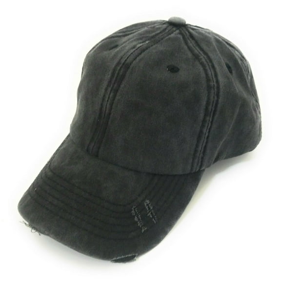 Womens Hat Adjustable High Ponytail Messy Bun Cap Western Distressed Ladies Ponycap