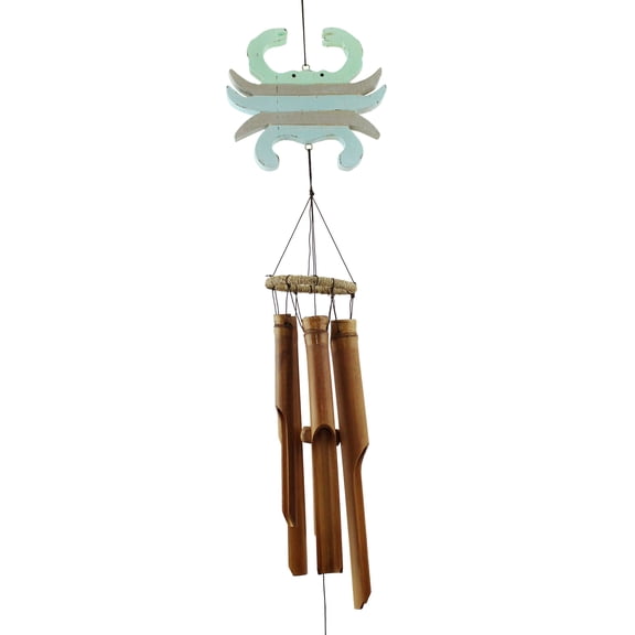 Pastel Crab Bamboo Wind Chime