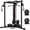 Black home gym system/70lbs Plates, variant on FORGEMUS Cable Crossover Machine, Multi‑Functional Home Gym Trainer, Height‑Adjustable Dual Pulley System, Pull‑Up Bar & Full Accessories for Full‑Body Strength Workouts