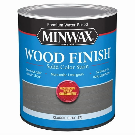 4-Pack of 1 qt Minwax 108210000 Classic Gray Wood Finish Water-Based Solid Color Stain