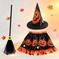 thumbnail image 2 of OJSFQUFP Halloween Cos Clothes Girls Witch Skirt with Witch Hat Child Tutu Skirt Cos Clothes Halloween Dress-Up, 2 of 7
