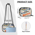 thumbnail image 4 of FORMRS Mini Crossbody Bag for Women Adjustable Rope Shoulder Casual Phone Purse, Blue Sardines Pattern, 4 of 7
