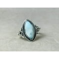 thumbnail image 2 of Heaven Crafts Marquise Shape Larimar Ring For Women Sterling Silver 925 Boho Jewelry Gift For Her, 2 of 5