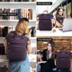 thumbnail image 5 of Mochila LOVEVOOK College para portátil de 15,6 pulgadas, resistente al agua, color morado oscuro, 5 of 8