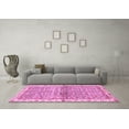 thumbnail image 3 of Ahgly Company Indoor Round Oriental Pink Traditional Area Rugs, 3' Round, 3 of 4