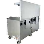 60-Inch Commercial Gas Range with 6 Burners, Flat Griddle, and Double Standard Ovens – Stainless Steel, NSF