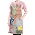 thumbnail image 5 of Pioneer Flower Floral Print Pattern Apron-Garden Aprons for Women with Pockets-Cotton Linen Waterproof Kitchen Cooking Gardening Aprons Adjustable for Kitchen,Cooking,BBQ and Salon 33x27 Inch, 5 of 7