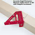 thumbnail image 4 of Woodworking Carpenter Square Hole Scribing Ruler Measuring Ruler with Angle Pin Construction Precision Woodworking Tool, 4 of 6