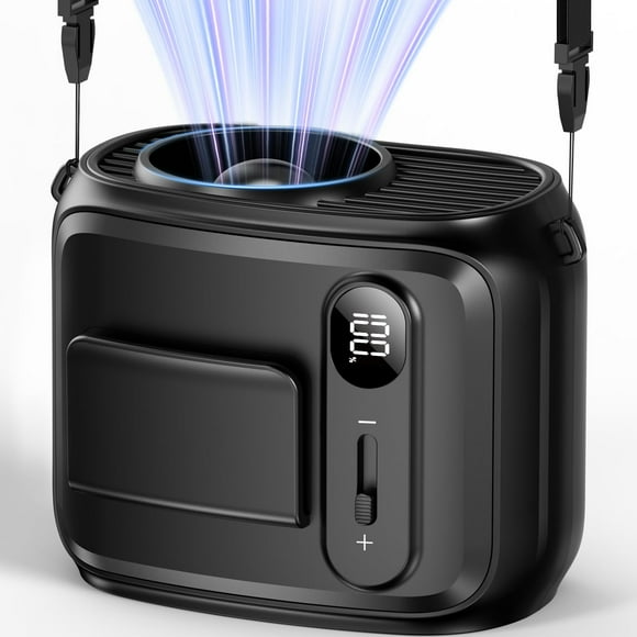Ventilador de cintura portátil SWEETFULL recargable, 100 velocidades, 24 horas