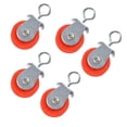 thumbnail image 1 of 5pcs Single Wheel Swivel Lifting Rope Pulley Rope Red, 1 of 8