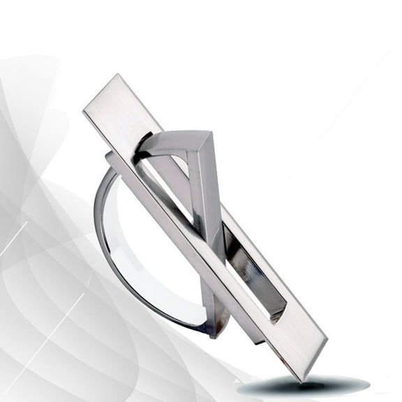 Homoyoyo 2pcs Invisible Cabinet Drawer Handles Rotating Zinc Alloy Hidden Grip Pulls for Cabinet Door Wardrobe Tatami and Drawer Nickel Finish