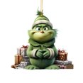 thumbnail image 1 of Grinch Christmas Decorations Horror Movie Theme Pendant,8cm Creative Xmas Flat Hanging Ornament Christmas Tree Pendants Craft Collection,Xmas Party Tree Decor,Birthday Gift For Boys Girls, 1 of 2
