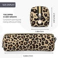 thumbnail image 3 of Disketp Leopard Print-1 Estuche de Lápices de Cuero con Cierre, Estuche Compacto para Papelería, Bolígrafos y Accesorios Pequeños, 3 of 7