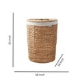 thumbnail image 5 of Ludmilla Round Tall Water Hyacinth Woven Wicker Laundry Hamper with Lid 18" x 18" x 23" Natural Brown, 5 of 5