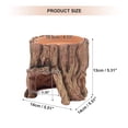 thumbnail image 4 of Unique Bargains Leopard Gecko Tank Accessories Reptile Hide Cave Reptile Humid Cave with Terracotta Water Basin Keep Moisture and Help Shedding Reddish Brown, 4 of 7