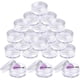 thumbnail image 1 of Juego de 50 frascos de muestra vacíos para cosméticos, transparentes, redondos, de viaje para cremas y polvos, muestra pequeña de 5 g/5 ml., 1 of 5