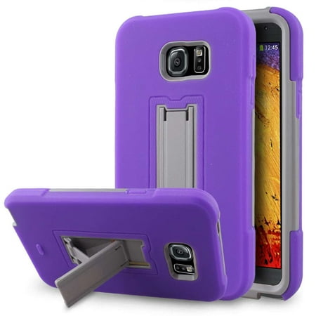 Polycarbonate Silicone (Samsung Galaxy Note 5 Case - Purple, MPERO IMPACT XS Series Dual Layered Tough Durable Shock Absorbing Textured Non Slip Silicone Reinforced Polycarbonate Hybrid Kickstand Case for Galaxy Note)