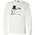 thumbnail image 3 of Inktastic Sassy Snowman in Top Hat Long Sleeve T-Shirt, 3 of 5