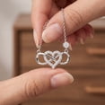 thumbnail image 2 of SFTING Infinity Heart Pendant Necklace 925 Sterling Silver Cubic Zirconia Jewelry Gift for Women, 2 of 7