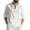 #009-White, variant on Yusimy Men's Casual Beach Long Sleeve Hoodie - Pullover Style, Drawstring Hood, Half-Button Henley & Functional Pockets