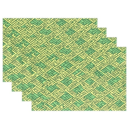 

Intertwined Celtic Knots 4-Piece 12x18in Heat-Proof Place Mats Set Non-Slip for Family Dining