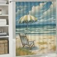 thumbnail image 6 of Pratyus Beach Chair Umbrella Printed Shower Curtain Set with Hooks, 100% Polyester Fabric, Washable, Various Sizes 60x72, 6 of 7