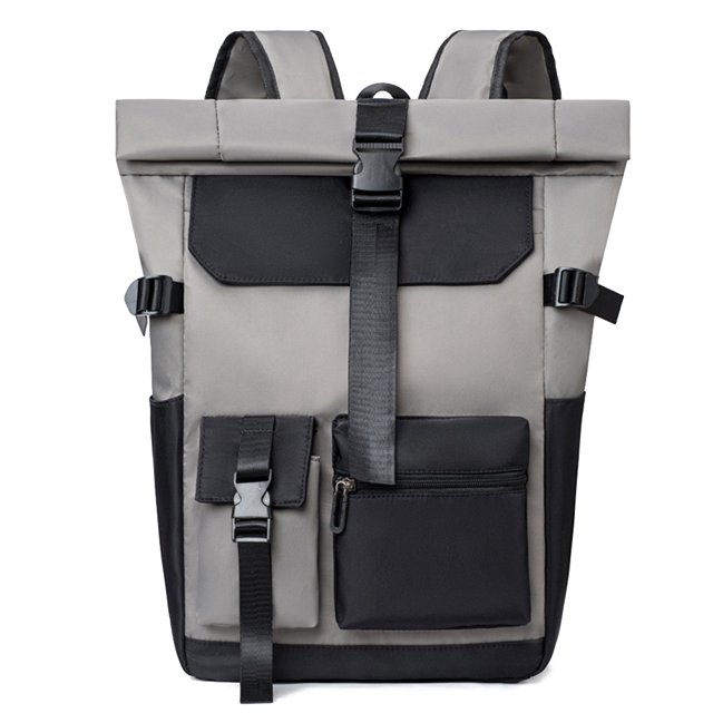 Mochila Impermeable Mochila Enrollable para Computadora Portátil Negocios para Hombres (gris Oscuro)