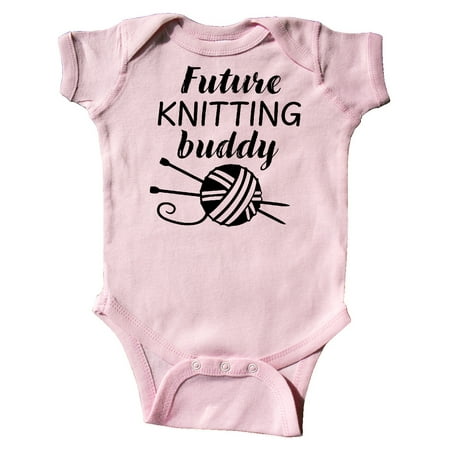 

Inktastic Future Knitting Buddy Gift Baby Boy or Baby Girl Bodysuit