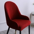 thumbnail image 1 of Housse Extensible à Dossier Ailé, Bras Incliné, Déco d'Hôtel et de Cafés - Rouge,, 1 of 10
