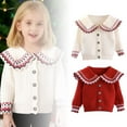 thumbnail image 6 of Vitality Girl Knit Sweater｜Girls' Loose-Fit Soft Cardigan Jacket｜Versatile for School, Casual, and Everyday Wear,90,Red,Suitable for all seasons, 6 of 6