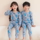 thumbnail image 3 of Pijamas navideños para niños y niñas, conjunto de algodón, ropa de dormir para el hogar, otoño e invierno, dos piezas, 3 of 4