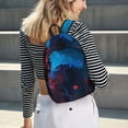 thumbnail image 5 of Vsdgher Spooky Halloween Night Scene Print Canvas Backpack Travel Rucksack Unisex Knapsack 15.7/17.7Inch Laptop Backpack for Work,College-Medium, 5 of 5