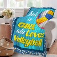 thumbnail image 4 of Just A Girl Who Loves Volleyball Blanket Soft Warm Cozy Sport Throw Blankets for Boys Girls Fuzzy Plush Blanket Fleece Lightweight Flannel Kid Adults Gift for Bed Couch Sofa 50"x40", 4 of 6