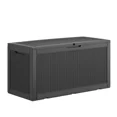 thumbnail image 2 of 100 Gallon Large Outdoor Storage Box with Lockable Lid, Waterproof Resin Deck Box for Patio, Garden, Porch & Poolside, All-Weather Durable Organizer-Christmas Gifts., 2 of 9